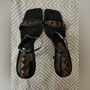 Vintage Nine West Ankle Strap High Heeled Sandals